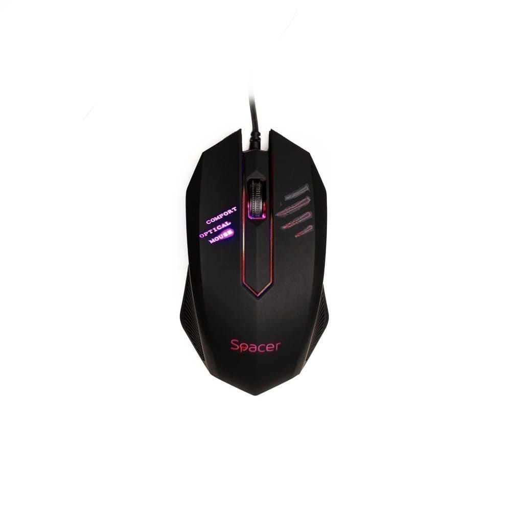 Mouse SPACER SPMO-M20 Cu Fir Negru