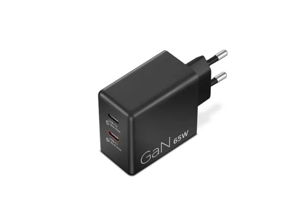 Încărcător Laptop LENOVO Dual USB-C 65W GaN Negru