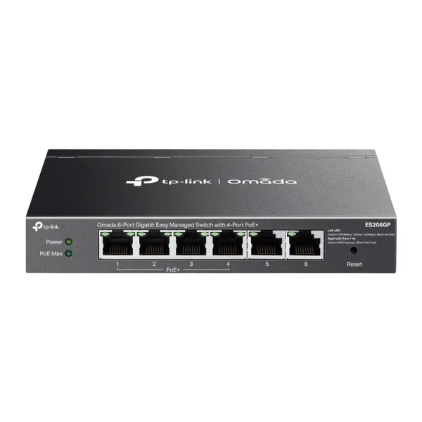 Switch TP-LINK Omada ES206GP 6 Porturi Gigabit 4 PoE+ 65W