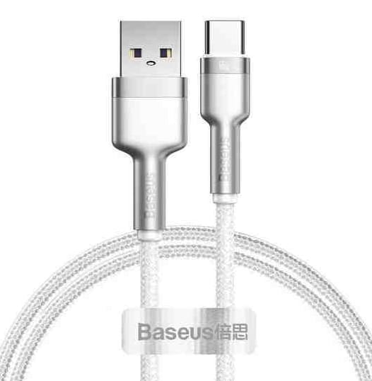 Cablu Alimentare și Date BASEUS Cafule Series 1m Alb CAKF000102