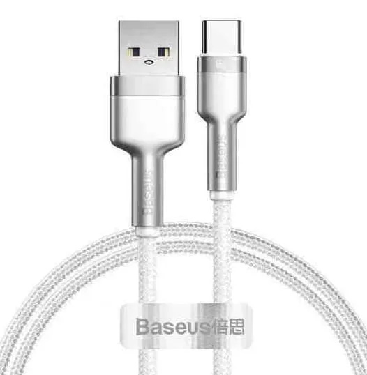 Cablu Alimentare și Date BASEUS Cafule Series 1m Alb CAKF000102
