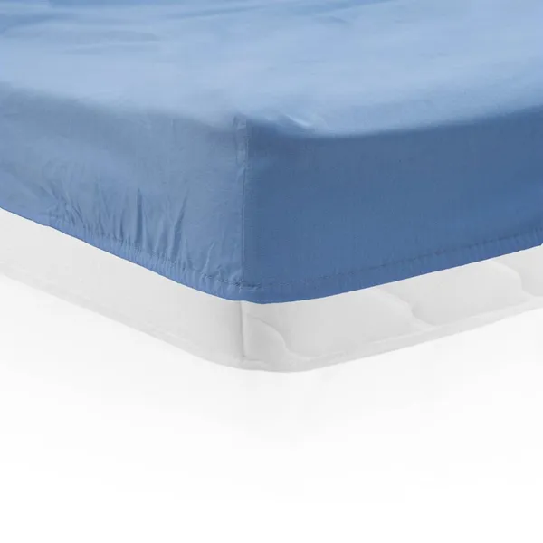 Cearceaf Pat cu Elastic 180x200 cm Albastru - imagine 1
