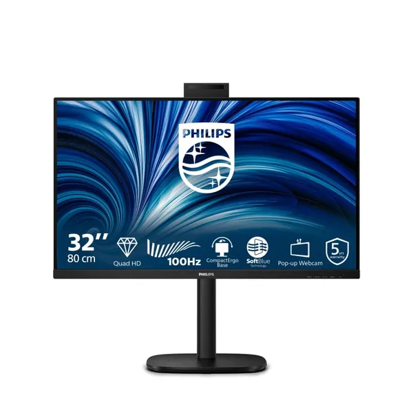 Monitor PHILIPS 32B2U3601H/00 31.5 inch 2560x1440 Negru