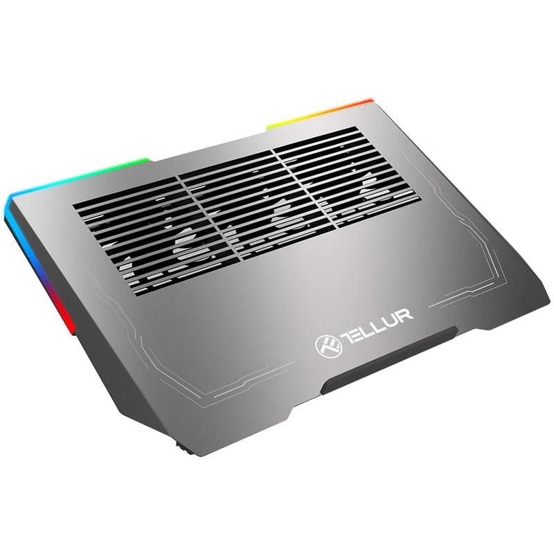 Stand Cooler Notebook TELLUR Shade Pana la 17 inch 3 Ventilatoare Argintiu