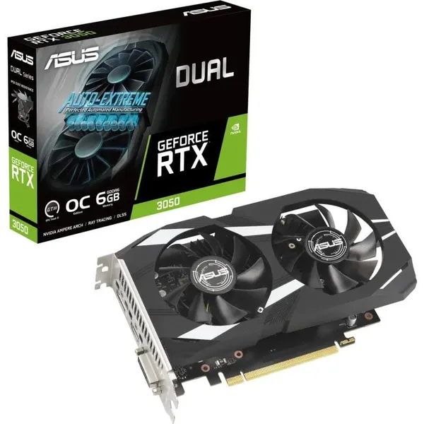 Placă video ASUS DUAL GeForce RTX 3050 OC 6GB GDDR6