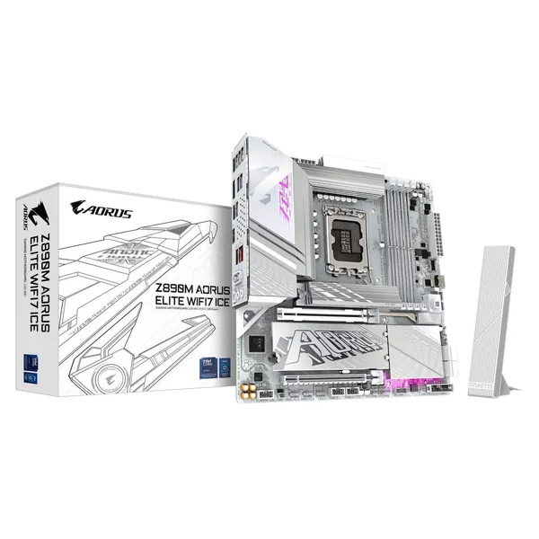 Placă de bază GIGABYTE Z890M AORUS ELITE WIFI7 ICE Alb mATX