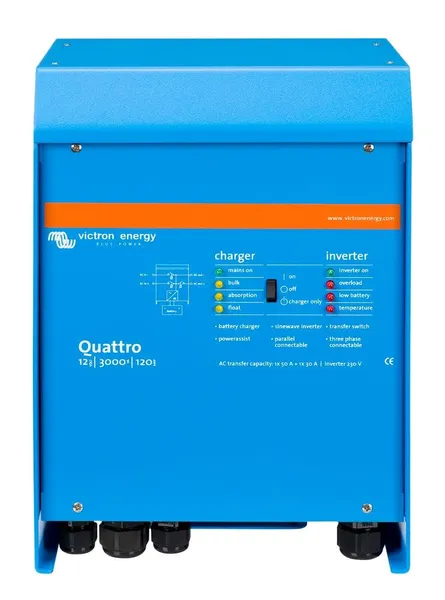 Invertor VICTRON ENERGY Quattro 12/3000/120-50/50 230V VE.Bus - imagine 3