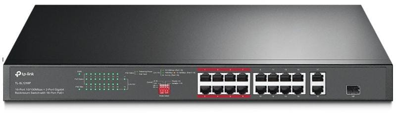 Switch TP-LINK TL-SL1218P 16 Porturi PoE+ Gigabit Rackabil 1U