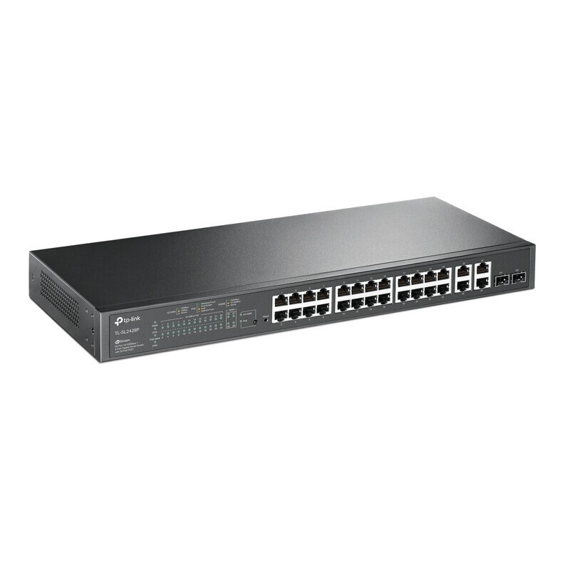 Switch TP-LINK TL-SL2428P 24 Porturi 10/100Mbps PoE+ - imagine 2