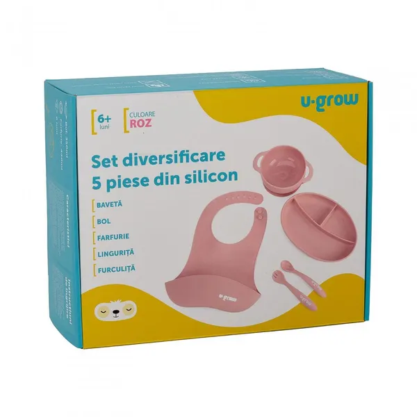 Set Diversificare U-GROW 5 Piese Silicon Roz - imagine 7