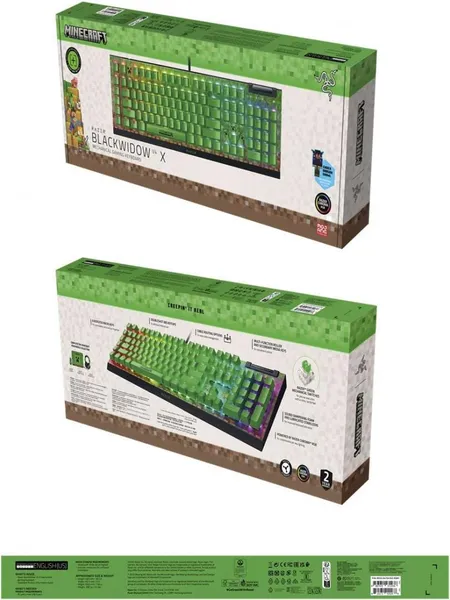 Tastatură Mecanică Gaming RAZER BlackWidow V4 X Green Switch Minecraft Edition - imagine 4