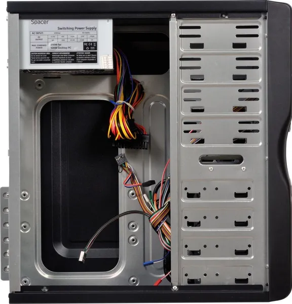 Carcasă PC SPACER New Mercury ATX MidTower 500W Negru - imagine 14