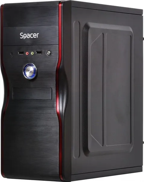 Carcasă PC SPACER New Mercury ATX MidTower 500W Negru - imagine 12