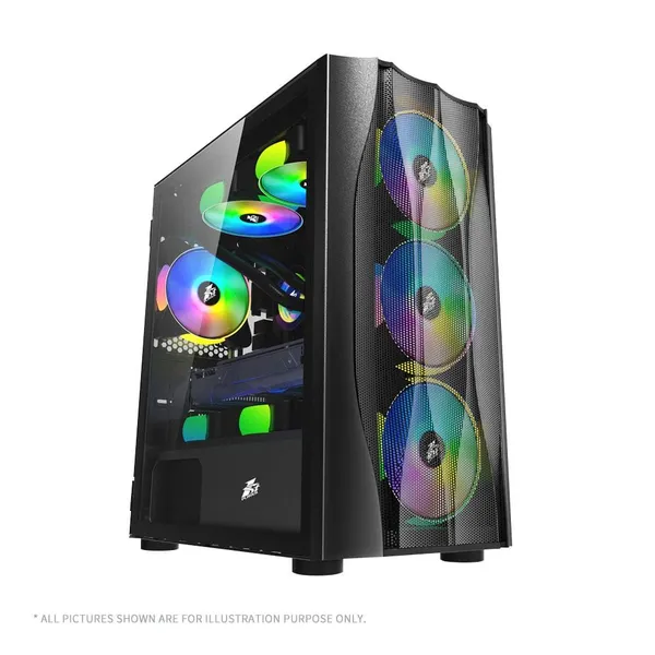 Carcasă PC 1STPLAYER X3-M-4F1-BK Full Tower Negru
