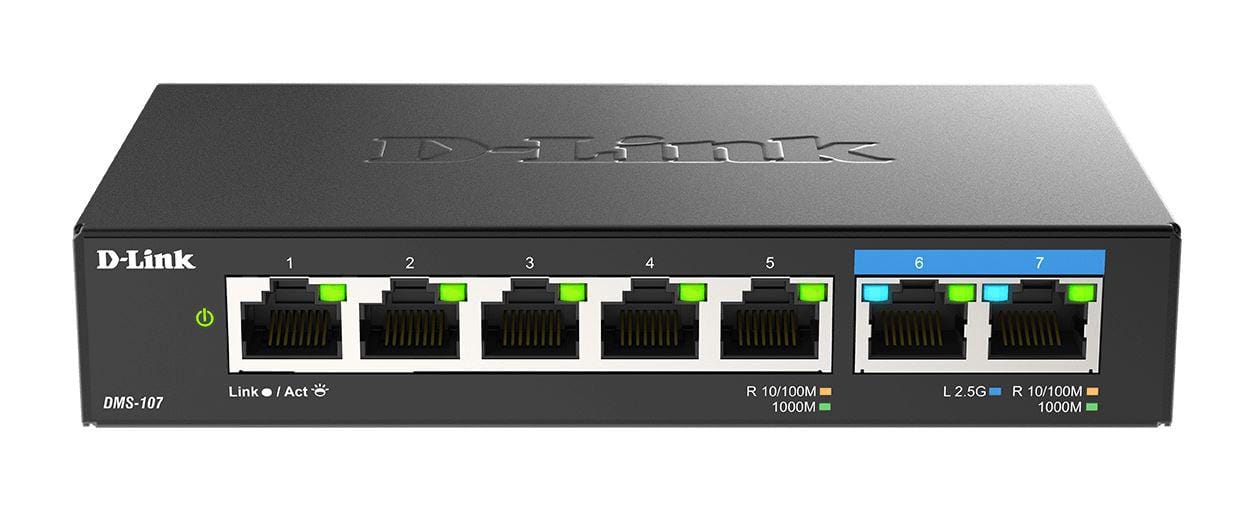 Switch D-LINK DMS-107 7 Porturi 5x Gigabit 2x 2.5Gbps