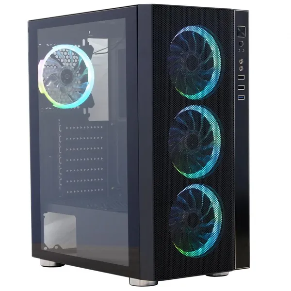 Carcasă PC SPACER Rainbow Mid Tower ATX Negru SPCS-GC-RAINBOW - imagine 12