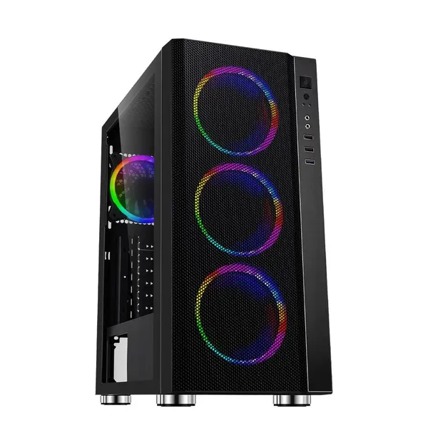 Carcasă PC SPACER Rainbow Mid Tower ATX Negru SPCS-GC-RAINBOW - imagine 14