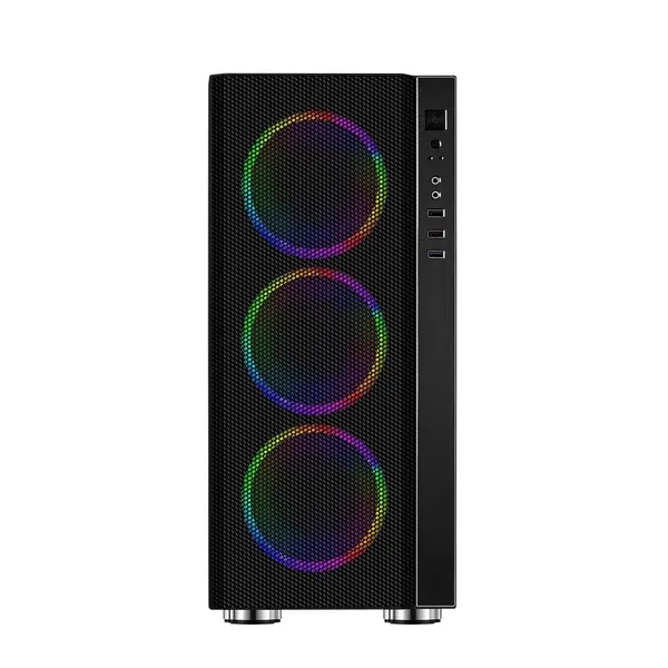 Carcasă PC SPACER Rainbow Mid Tower ATX Negru SPCS-GC-RAINBOW - imagine 2