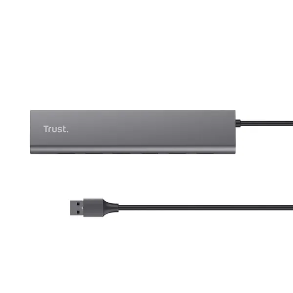 Hub USB TRUST Halyx 7 Porturi USB 3.2 Gen 1 Gri TR-24967 - imagine 4