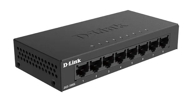 Switch D-LINK DGS-108GL 8 Porturi Gigabit Negru - imagine 2