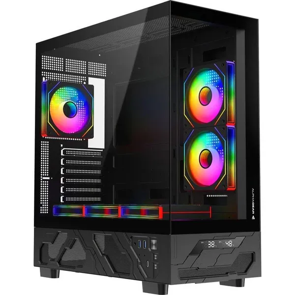 Carcasa ALPHAGEAR Dervish Mark 1 RGB Mid Tower Negru