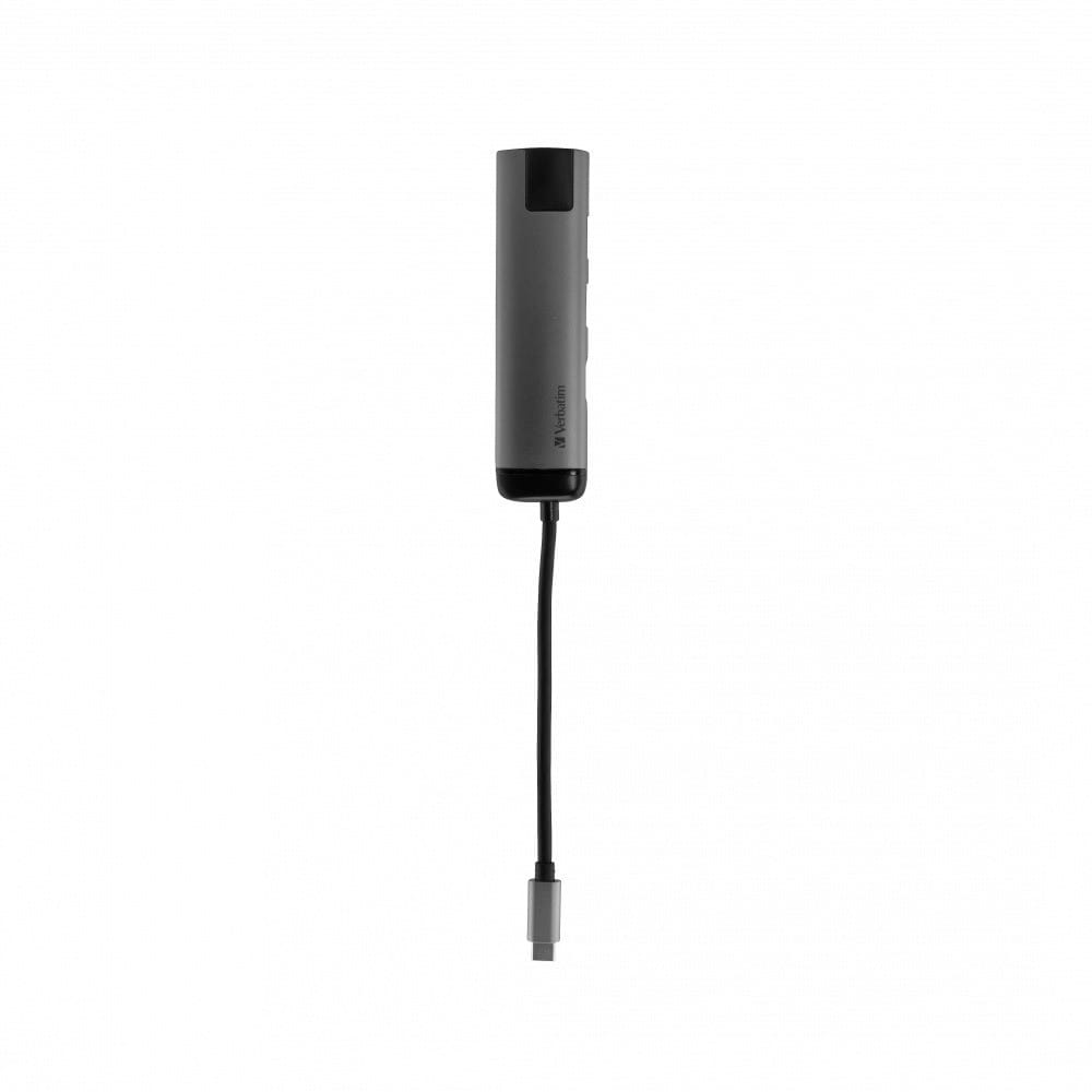 Hub USB VERBATIM 49141 Gigabit LAN HDMI 4K USB 3.0 USB-C