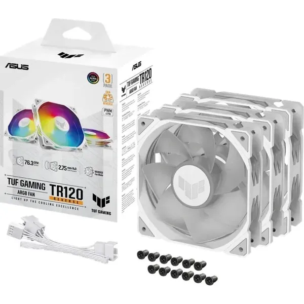 Ventilator ASUS TUF GAMING TR120 ARGB Alb Reverse