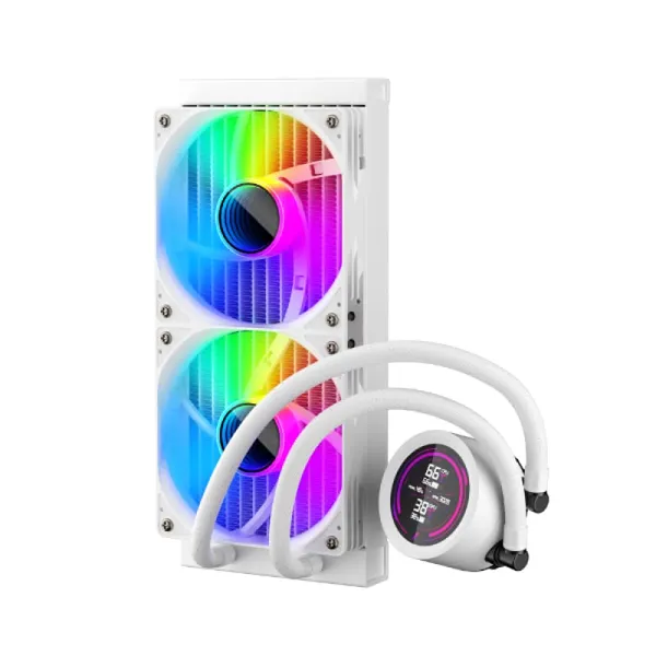 Cooler Procesor 1ST PLAYER Thunderstorm TS4 240 Lichid 12 cm 2 Ventilatoare Alb