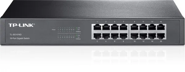 Switch TP-LINK TL-SG1016D 16 Porturi Gigabit 10/100/1000 Mbps - imagine 2