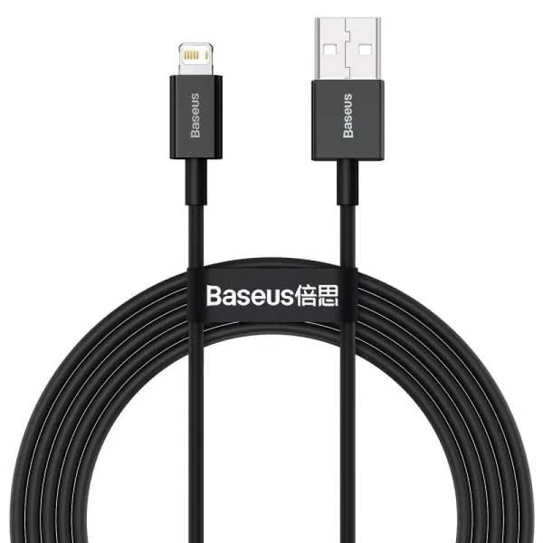Cablu Date BASEUS Superior CATLYS-A01 USB-A Lightning 1m Negru - imagine 11