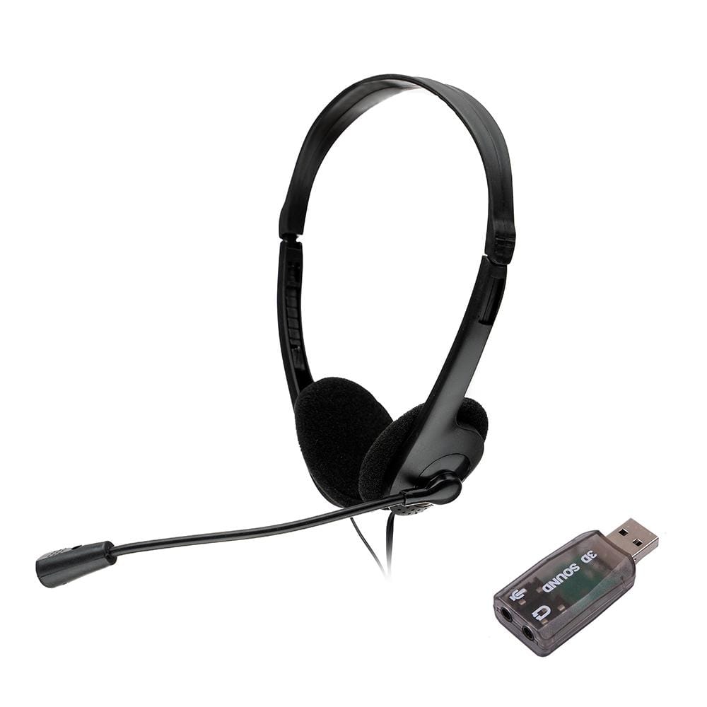 Căști SPACER SPK-223-USB Cu Fir Microfon Negru