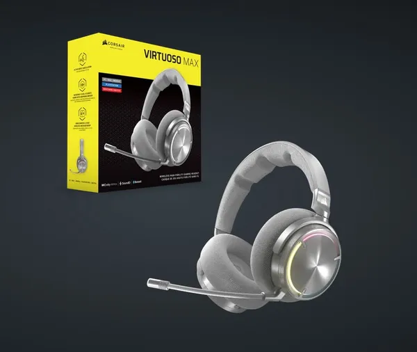 Căști Gaming CORSAIR Virtuoso MAX Wireless Silver