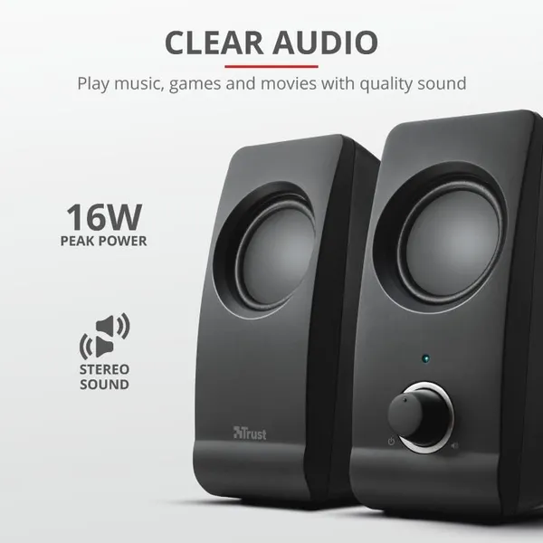 Boxe Stereo TRUST Remo 2.0 8W Negru TR-17595 - imagine 5