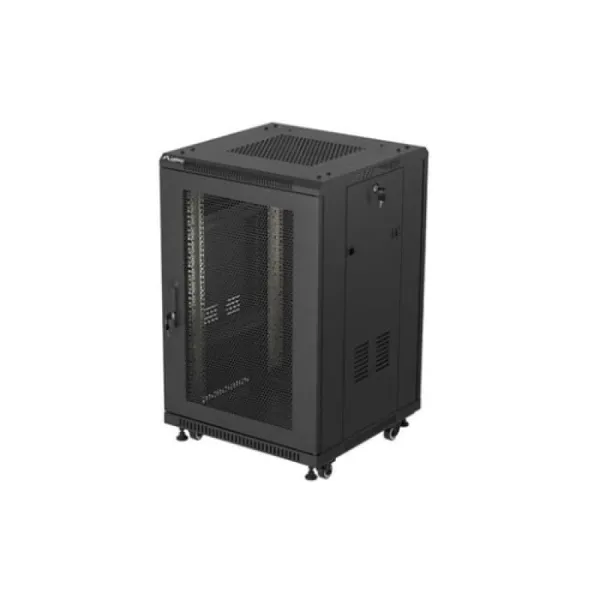 Dulap Rack LANBERG 19 inch Perete 18U 600x600 Mesh Negru FF01-6618-23B