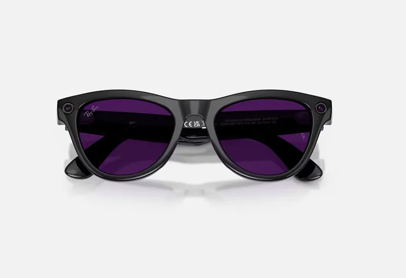 Ochelari Smart RAY-BAN Meta Skyler High Bridge Fit Negru Lentile Amethyst Transitions Gen2 - imagine 4