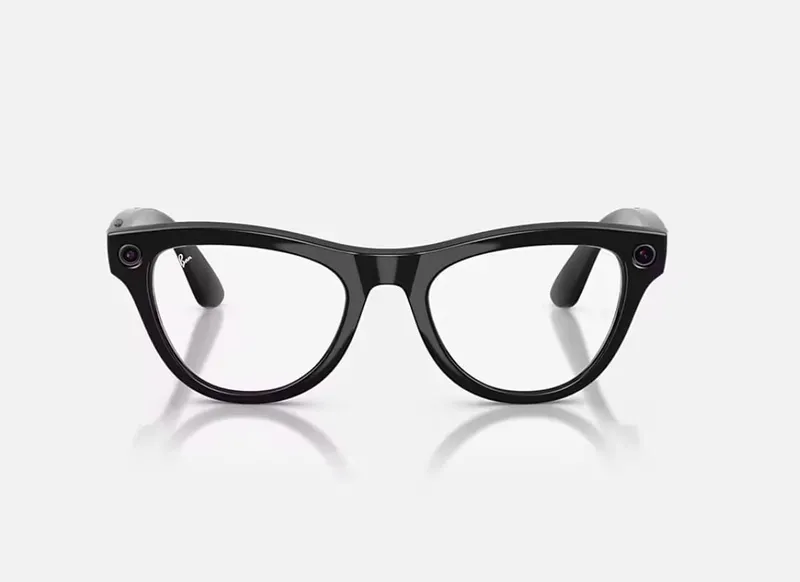 Ochelari Smart RAY-BAN Meta Skyler High Bridge Fit Negru Lentile Amethyst Transitions Gen2 - imagine 3
