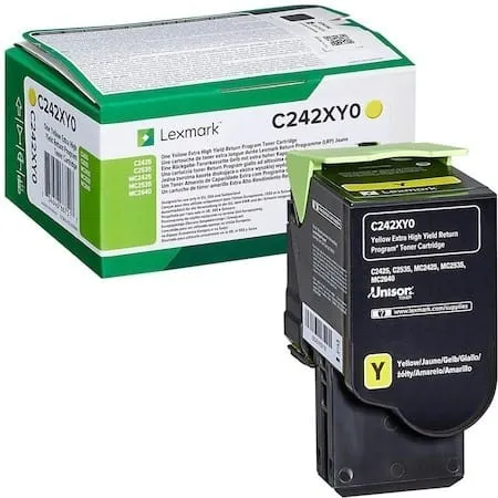 Toner LEXMARK C242XY0 Yellow 3.5K