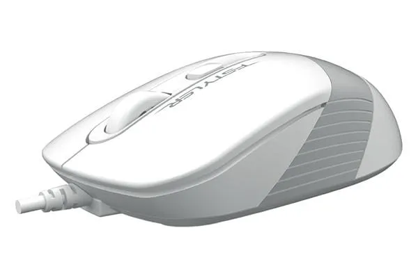 Mouse A4TECH FM10 Cu Fir Optic 1200 DPI Alb - imagine 2