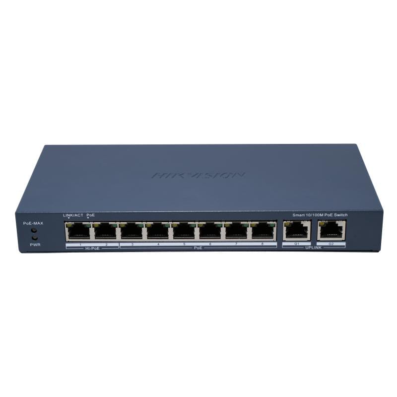 Switch PoE HIKVISION DS-3E1310HP-EI(B) 8 Porturi 2 Gigabit