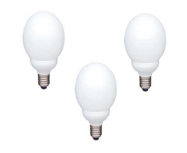 Set 3 becuri Fluorescent PANASONIC EFG18E27HD-3 18W Alb Cald Sferic E27
