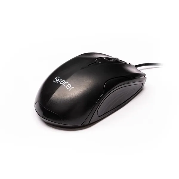 Mouse SPACER SPMO-M11 Cu Fir USB Negru - imagine 3
