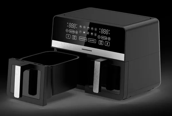 Friteuză Dublă Aer Cald HEINNER SIMCOOK 2400W 9.5L Negru - imagine 3