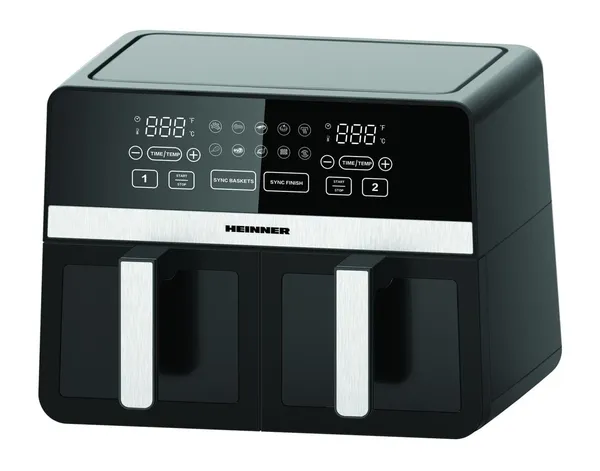 Friteuză Dublă Aer Cald HEINNER SIMCOOK 2400W 9.5L Negru - imagine 2