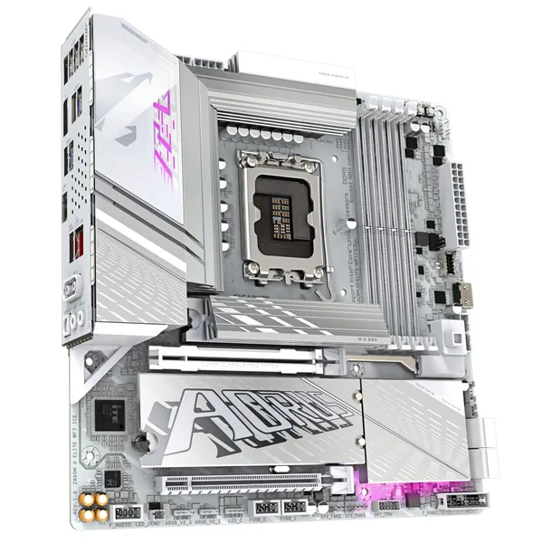 Placă de bază GIGABYTE Z890M AORUS ELITE WIFI7 ICE Alb mATX - imagine 3