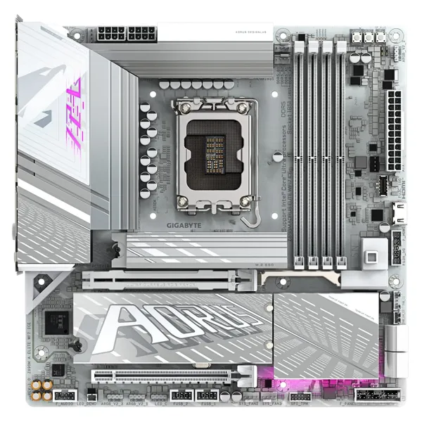 Placă de bază GIGABYTE Z890M AORUS ELITE WIFI7 ICE Alb mATX - imagine 2