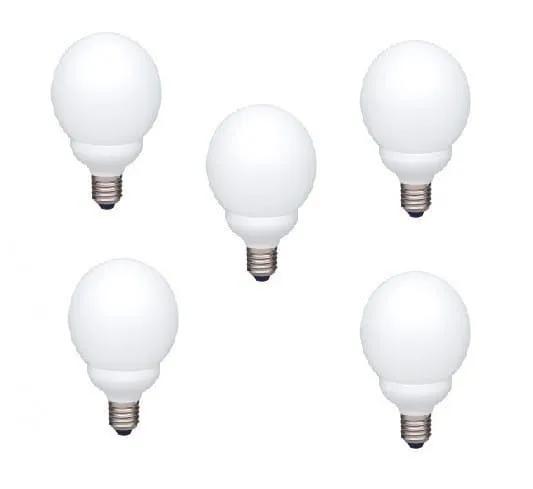 Set 5 becuri Fluorescent PANASONIC EFG18E27HD-5 18W Alb Cald E27