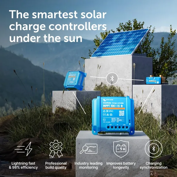 Regulator Solar VICTRON ENERGY SmartSolar MPPT 100/15 15A 12/24V - imagine 8