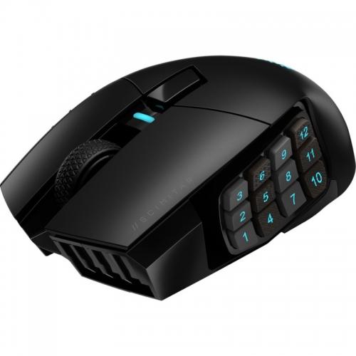 Mouse Gaming CORSAIR Scimitar Elite Wireless MMO 26000 DPI Negru - imagine 3