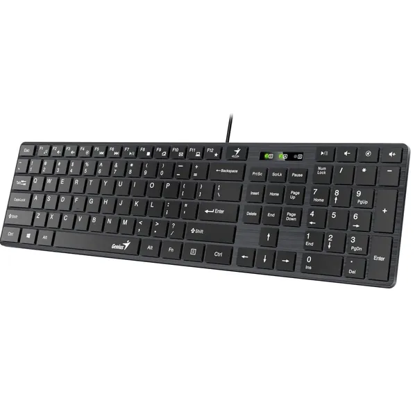 Tastatură GENIUS SlimStar 126 USB Negru 104 Taste