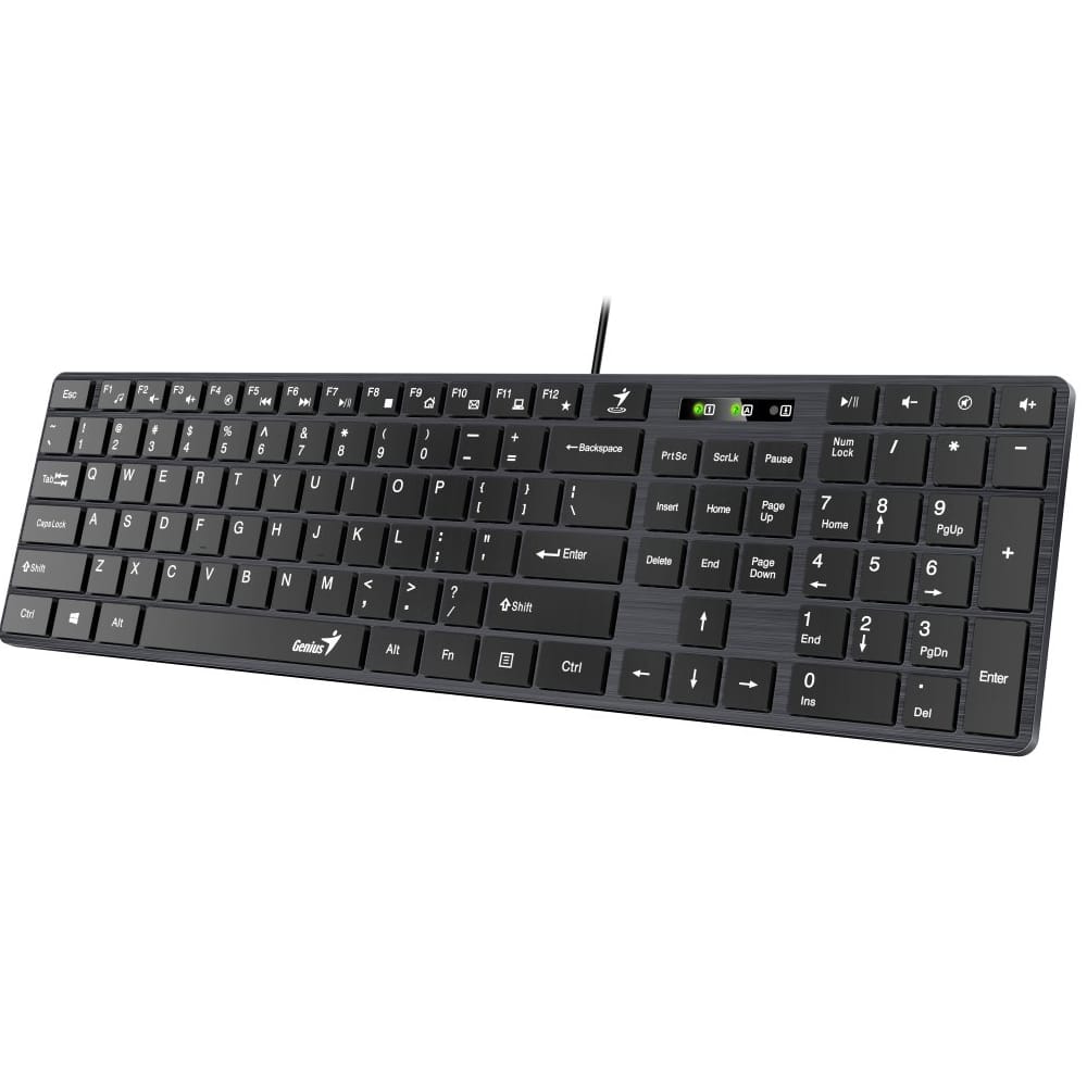 Tastatură GENIUS SlimStar 126 USB Negru 104 Taste